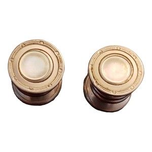 Vintage EVERSNAP Silver-Tone Victorian Cuff Links Button Kumapart Style